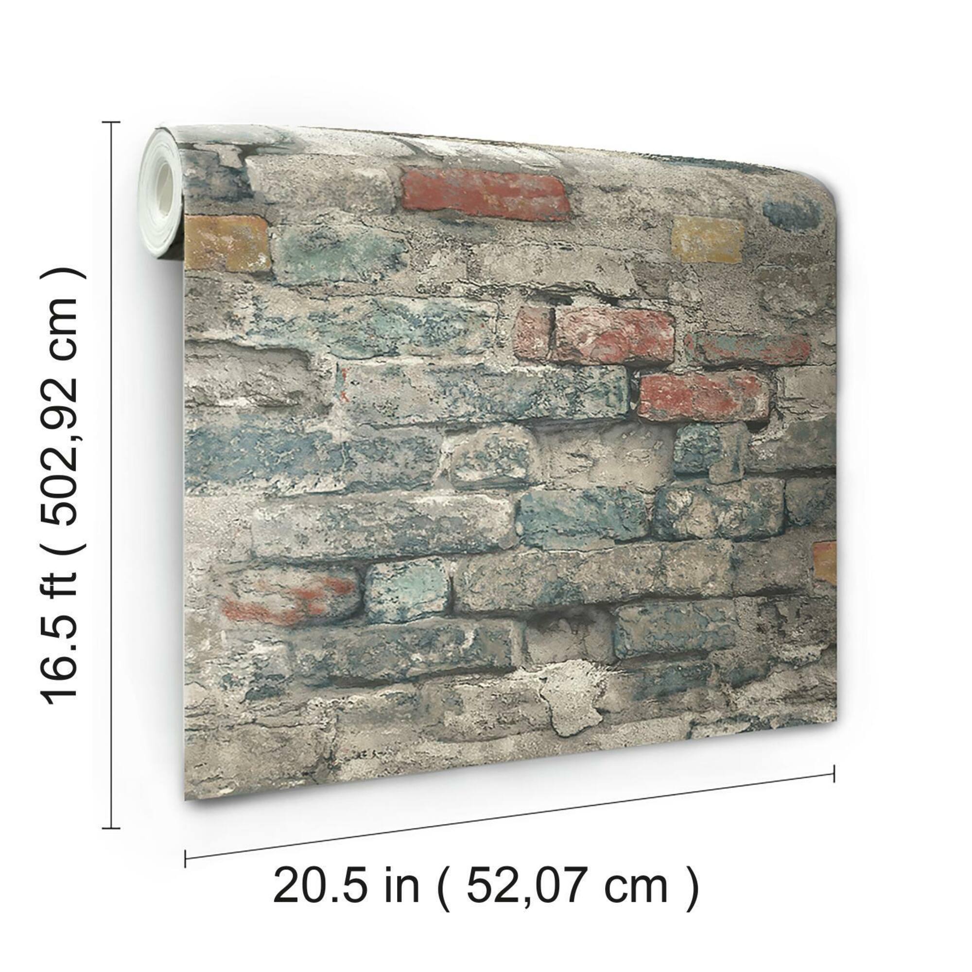 RoomMates Brick Alley Peel & Stick Wallpaper